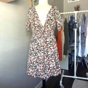 FP Forget Me Not Floral Minidress In Charcoal Combo